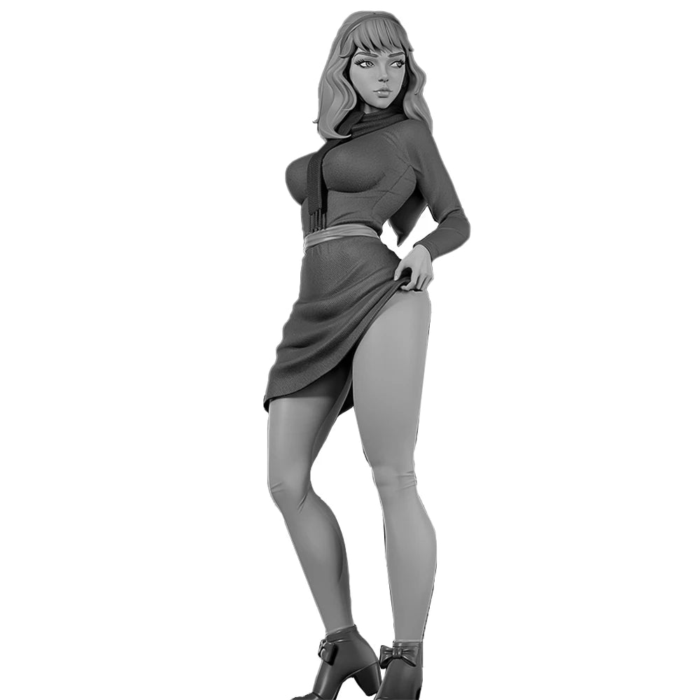 1:18 High-Detail Lila & Mia Figures | 3D Resin Miniature | Unpainted Retro Mystery Girls Style Model Kit (A1067)