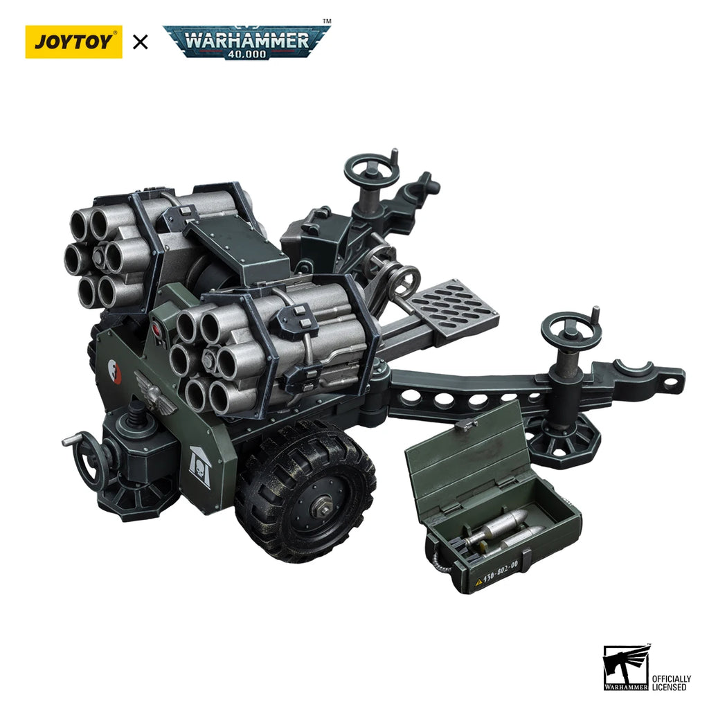 JOYTOY Warhammer 40k 1/18 Action Figures Anime Astra Militarum Ordnance Team with Malleus Rocket Launcher Soldier Model Toys