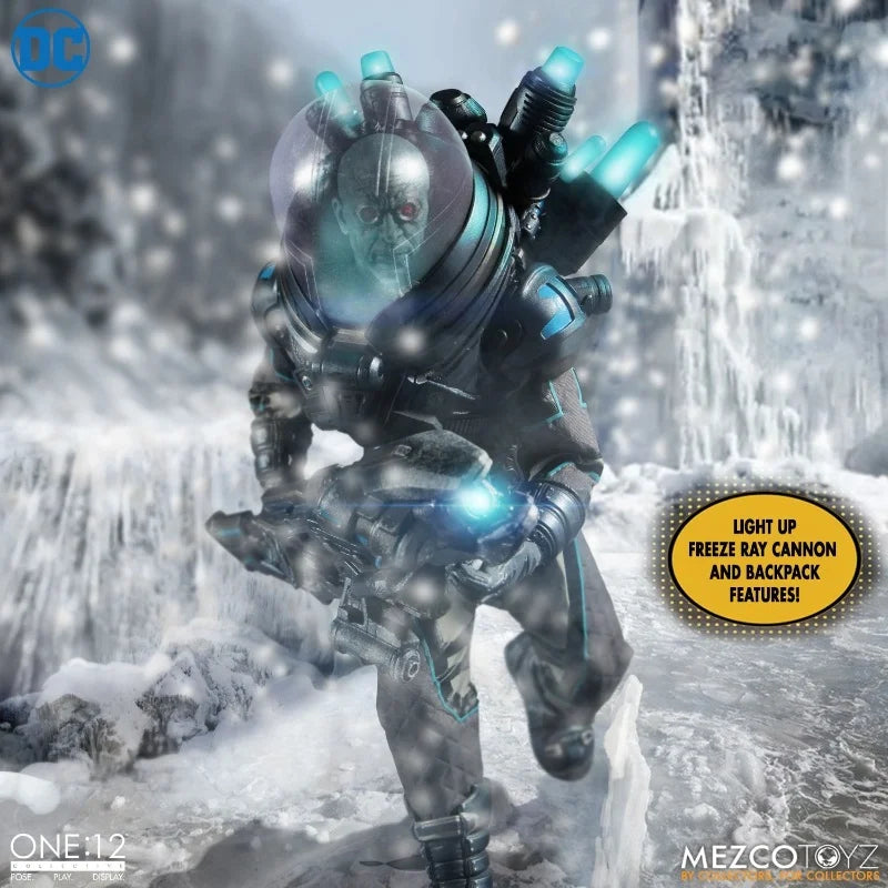 Original Mezco One:12 Series Batman Mr Freeze Action Figure Collectible Deluxe Set Villainous Character Luminous PVC Toys Gift