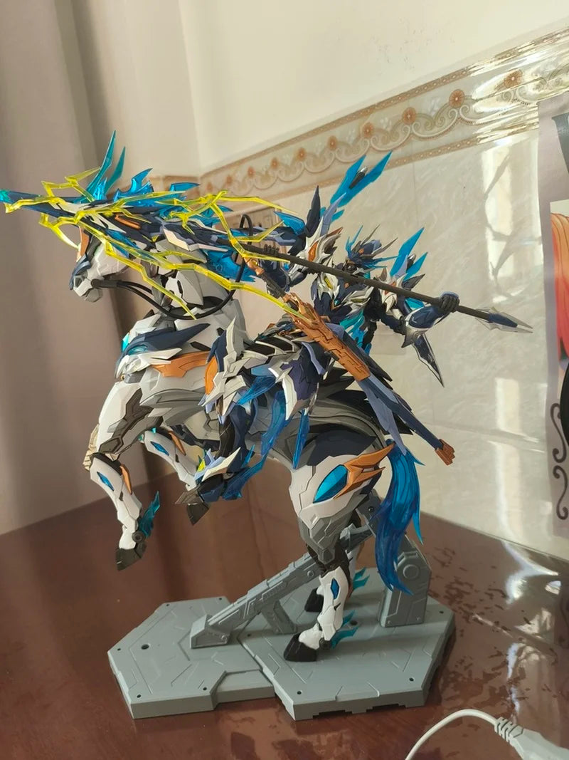 Hot In Stock Motor Nuclear Assembly Zhao Yun Yulan White Dragon Horse Alloy Skeleton Movable Model Collectibles Decoration Toys