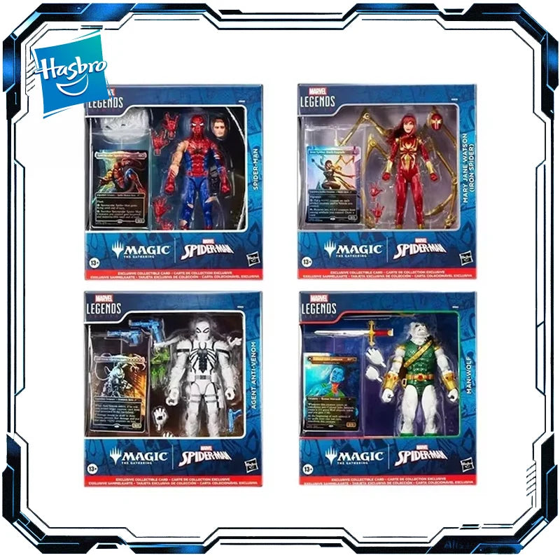 Hasbro Original Marvel Spider-Man Mary Jane Antivenom Agent Werewolf Action Figure Toys for Boys Girls Kids Gift Collectible