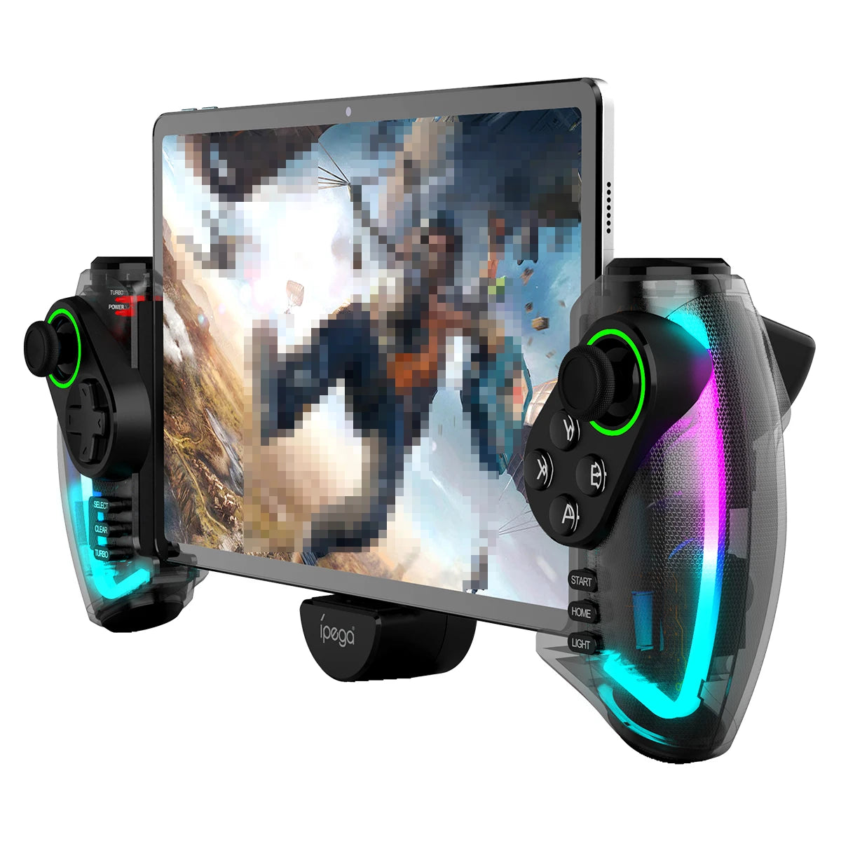 Wireless Gamepad with RGB Light Linear Vibration Stretchable Controller for Switch Android iOS iPad PC PG9777