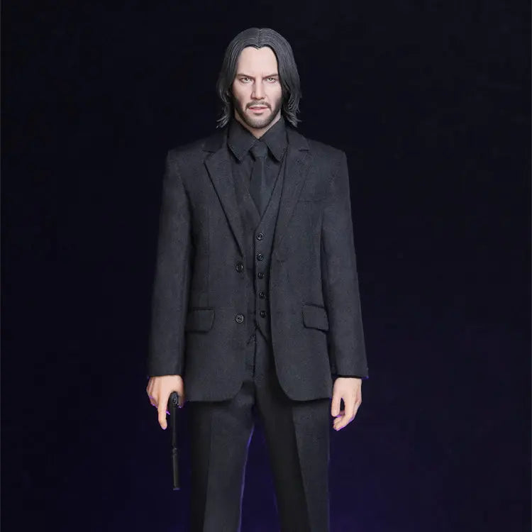 Genuine Topo Studio 1/6 Tp033 John Wick Black Basic Suit Set Action Figure Clothing Accessory For 12 Inch Male Soldier In Stock