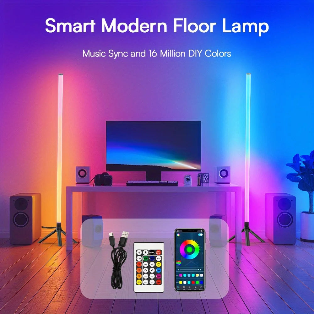 360° Smart RGB Corner Lamp: App/Remote Control, Music Sync, Easy Install for Living, Bedroom, Gaming Rooms