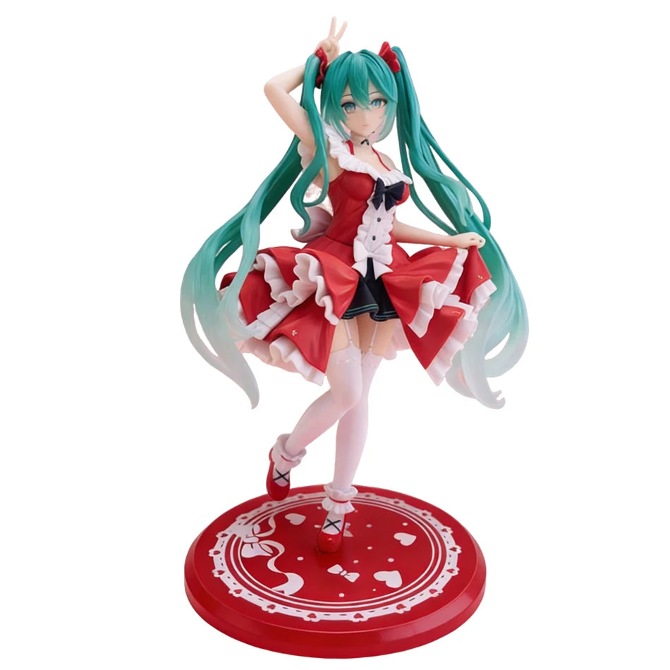 New Hatsune Miku Anime Figure Wonderland PVC Model Action Toy Thumbelina Ver. Desktop Decoration Dolls Ornaments Collection Gift
