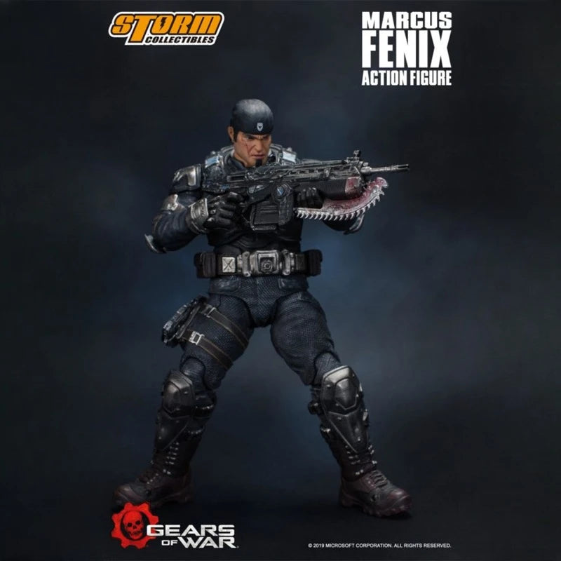 In Stock New Original Storm Toys 1/12 Gears of War Marcus Fenix 15cm PVC Action Figure Gifts Toys Collection