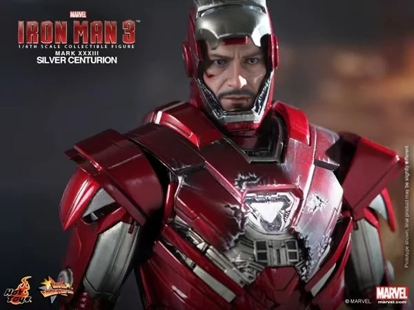 【MT】Hot Toys Marvel MMS213 "Iron Man 3" Iron Man MK33 Silver Centurion 1:6 Scale Action Figure Collection Toys