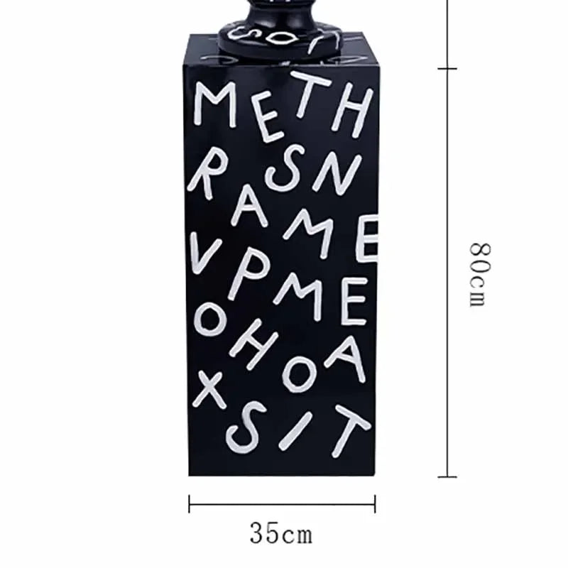 75CM David Bust Head Portraits Figurines Sculpture Michelangelo Resin Apollo Statue Nordic Decor Large Size Graffiti Art Crafts