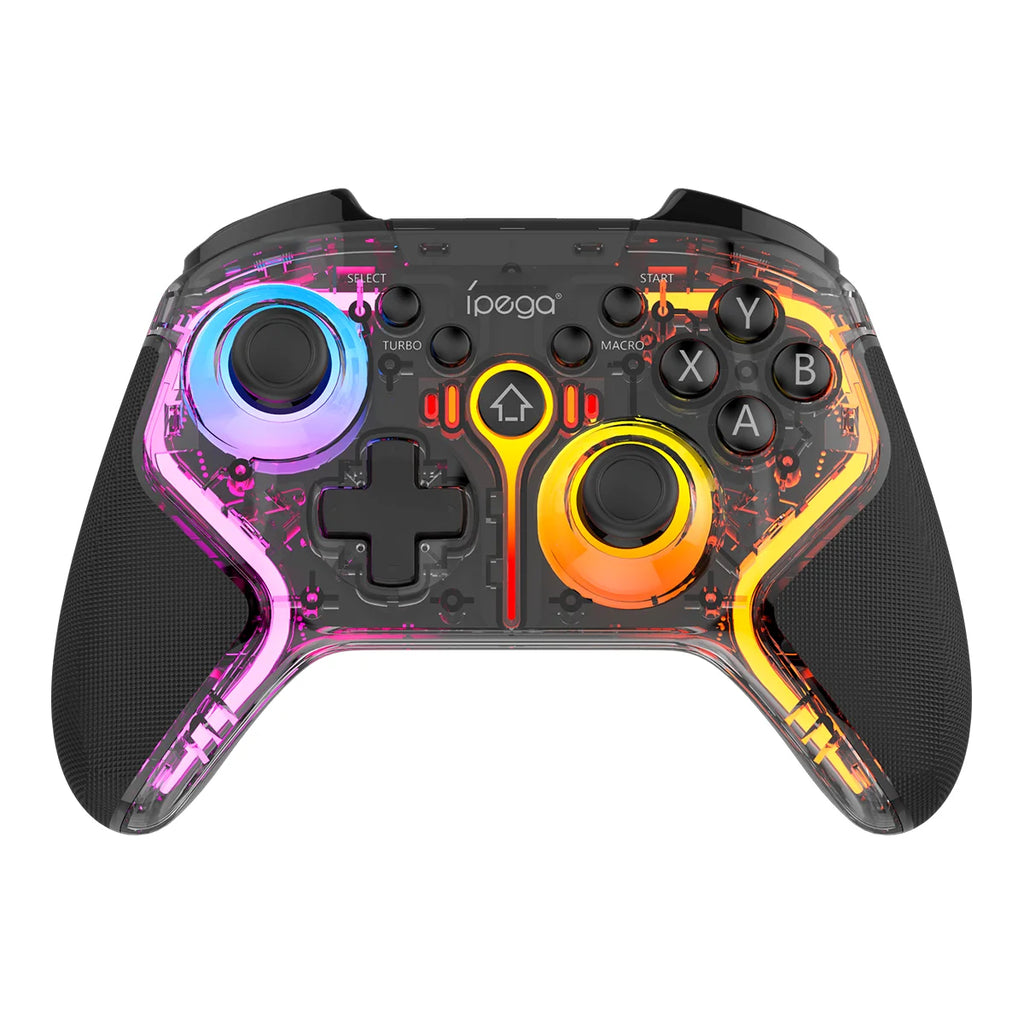 ipega PG-9666 RGB Wireless game controller for switch PS3/PS4 Android iOS PC programmable vibration TURBO Bluetooth gamepad