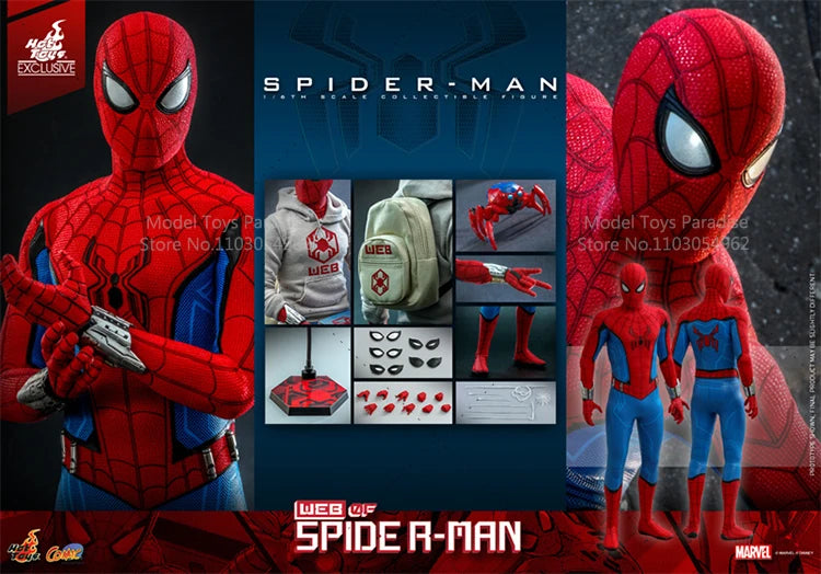 Original HotToys CMS010 1/6 Collectible Toys Spider Man Limited Edition Super Hero Soldier 12inch Action Figure Model Gifts