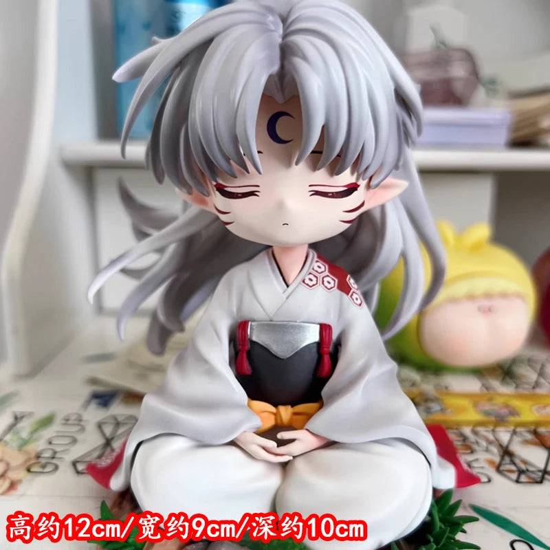 New Anime Inuyasha Figure Sesshomaru Q Version Anime Peripheral Desktop Decoration Ornament Collectibles Souvenirs Gifts