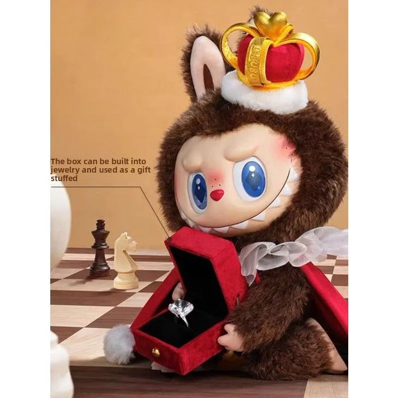 Original Pop Mart LABUBU König und Königin Schachabenteuer Vinyl Plüsch Hängekarte Anhänger Puppe oder Actionfigur Serie Geschenke