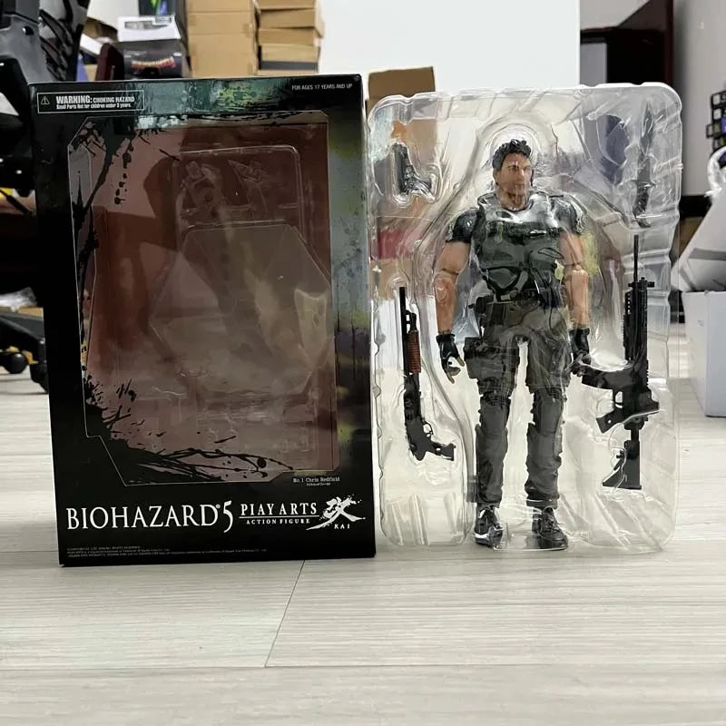 Play Arts Kai PA Chris Redfield Action Figure Biohazard 5 Character Articulated Model Toys Joint Movable Doll Birthday Gift