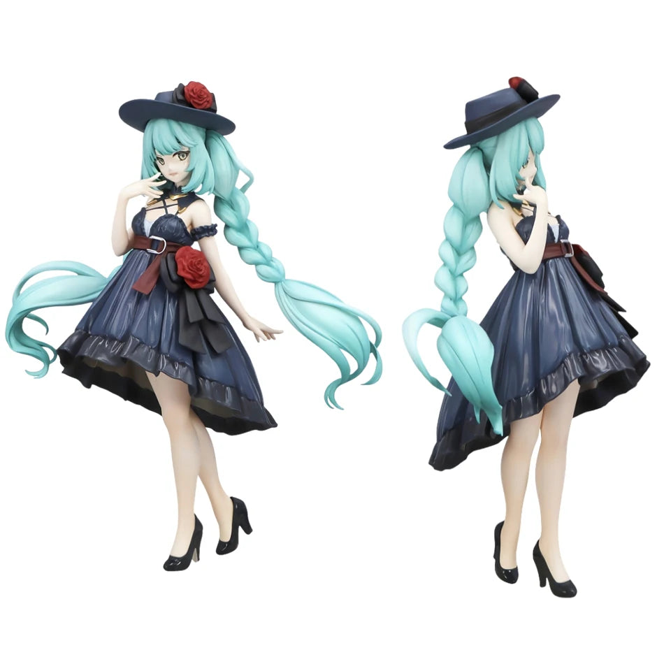 20CM Anime Hatsune Miku Action Figures Trio Try iT Figure Outdoor Dress Kawaii Anime Figurines Model Toy Gift Desktop Decoration