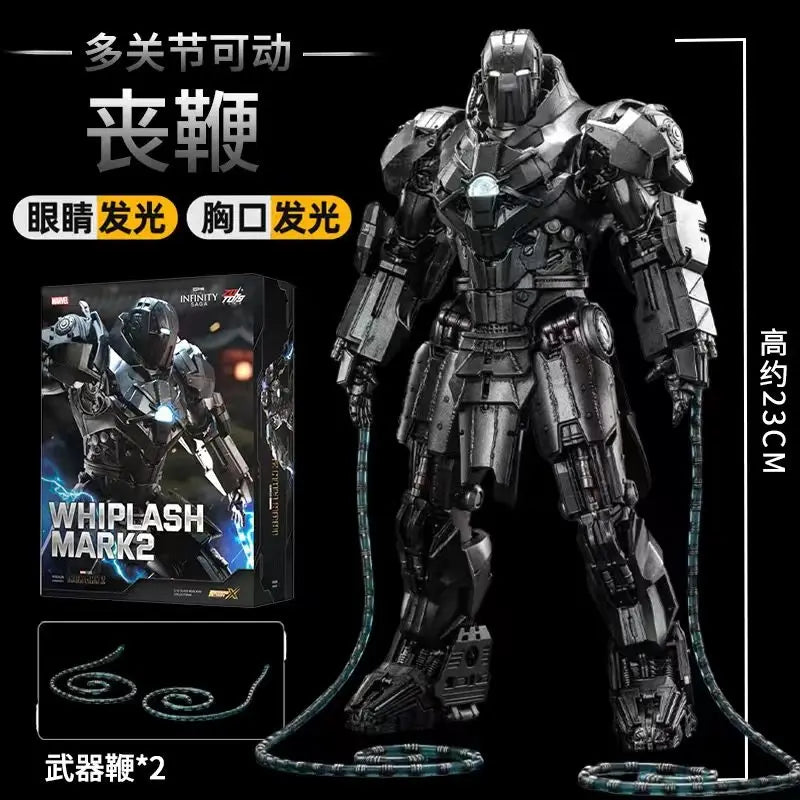 Marvel War Machine MK1 to MK43 movable model luminous Iron Man Hulkbuster armor Whiplash Titanium King New Year Birthday gift