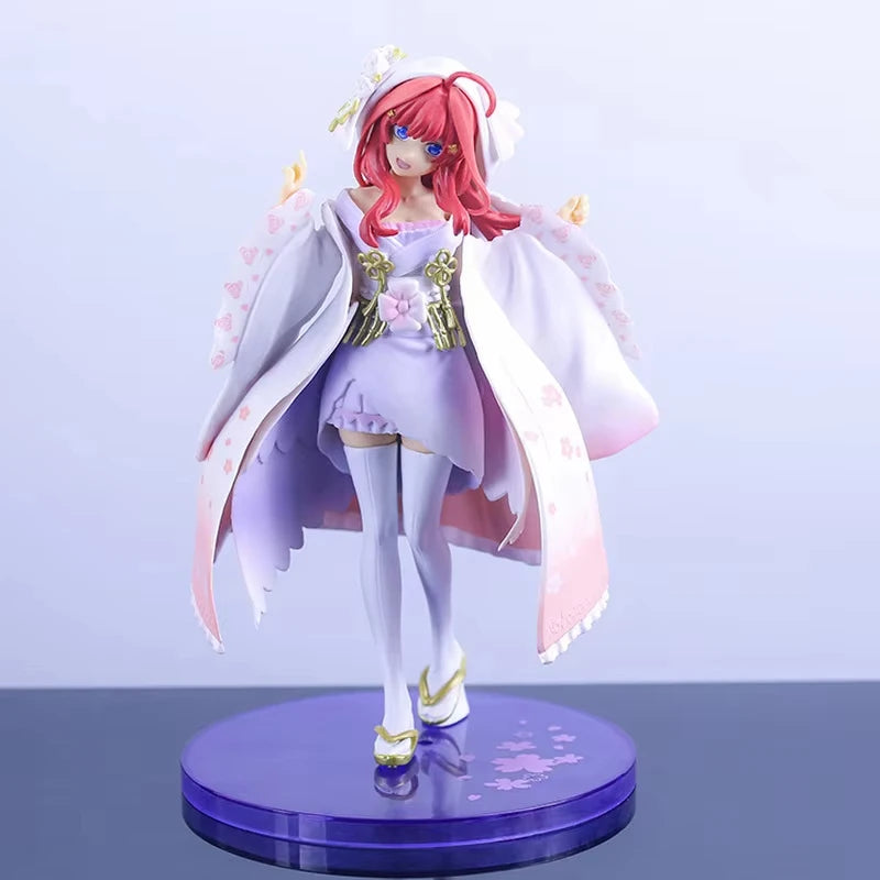 Five-Point Flower Wedding Dress Nakano One Flower Two Nakano Three Nine Four Leaves May Anime Action Figure Pvc Model Toys Gifts