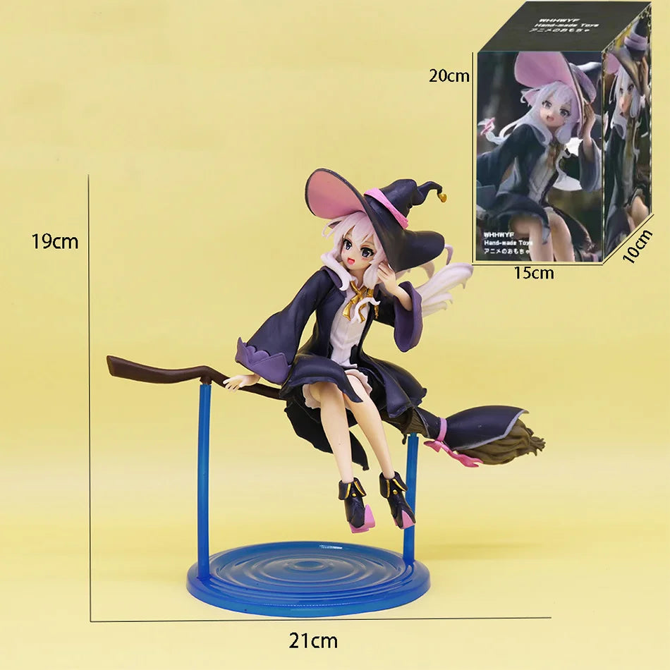 19cm Elaina Anime Figure Wandering Witch: The Journey of Elaina Action Figure Witch Figurine Collection Model Toy Halloween Gift