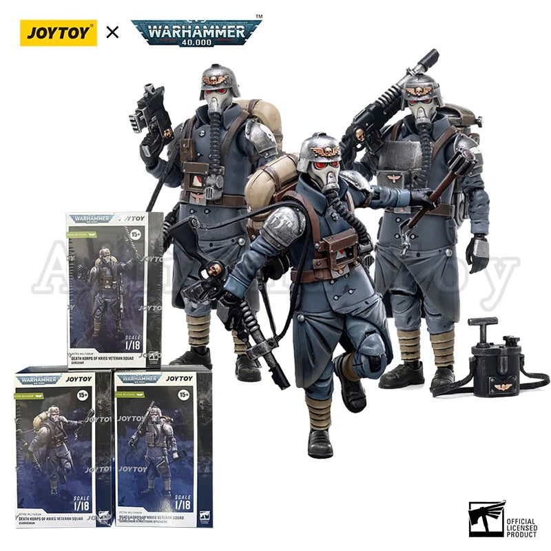 JOYTOY 1/18 Action Figure 40K Astra Militarum Death Korps of Krieg Veteran Reissue Anime Collection Military Model