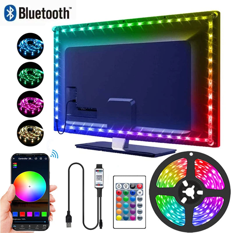 Bluetooth Led Strip Lights Usb For Tv Smart Led Tape Light 5V Flexible Led Lighting Strips 5050 Led Lights Strip For Room