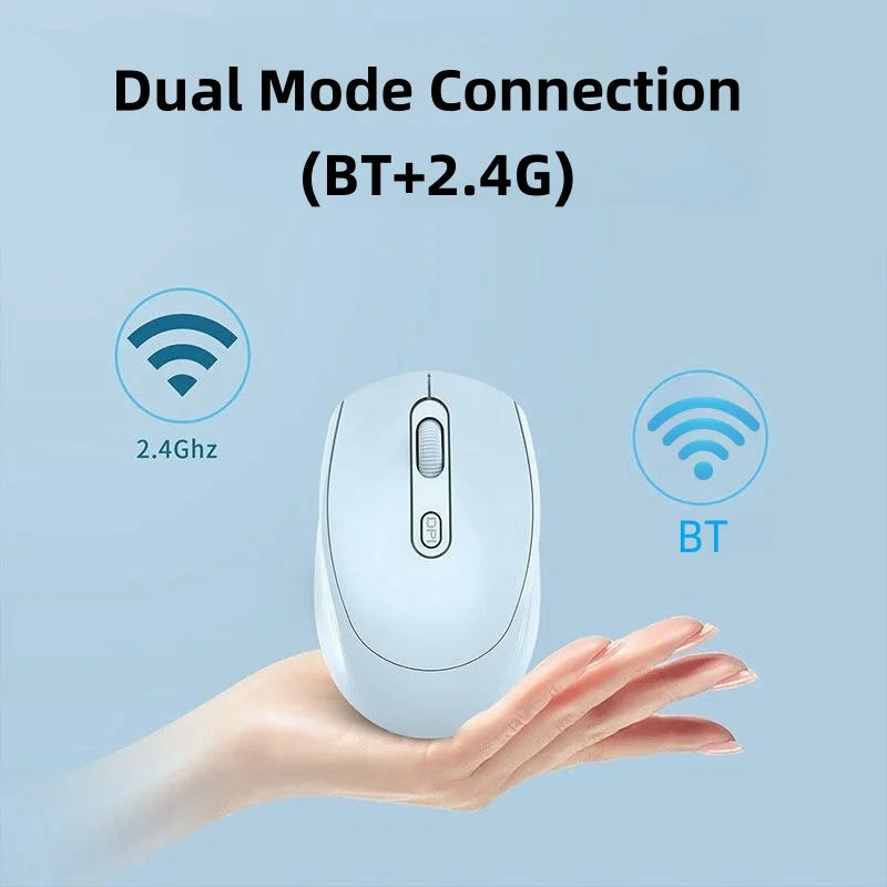 Dual Modus Drahtlose Maus Bluetooth-kompatibel 2,4G Batterie Optical Stille Maus 1600 DPI Für MacBook Laptop PC Spiel Büro