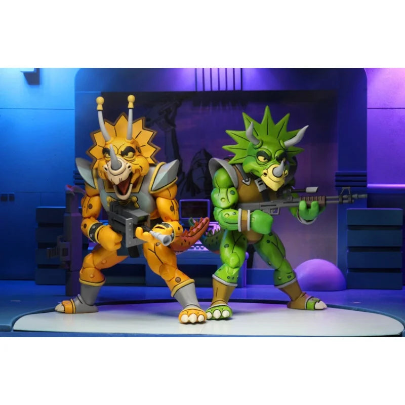 NECA 54159 Toys Teenage Mutant Ninja Turtles Zarax And Zork 2-Pack 18 cm Action Figure Original Anime Doll Model Collection Gift