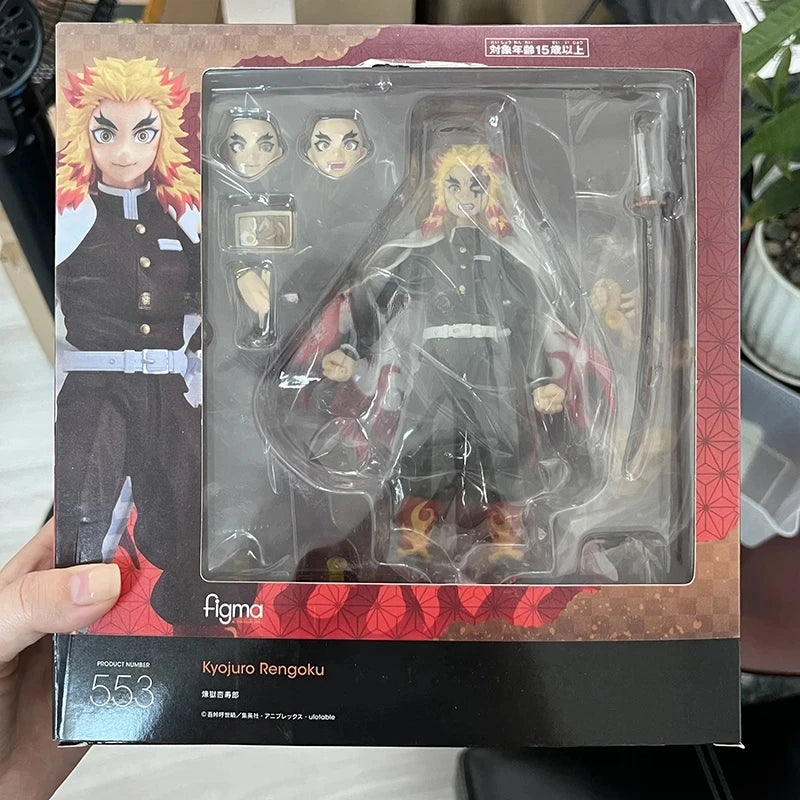 Demon Slayer Figures: Kyojuro Rengoku 553, Tanjiro Kamado 498, Nezuko Kamado 508, Zenitsu Agatsuma 522 — Anime Models, Desktop