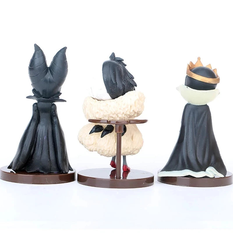 3pcs/Set Disney Q posket Petit Villains Descendants 2 Maleficent Cruella de Vil Queen 8cm Action Figure Model Toys for kids gift