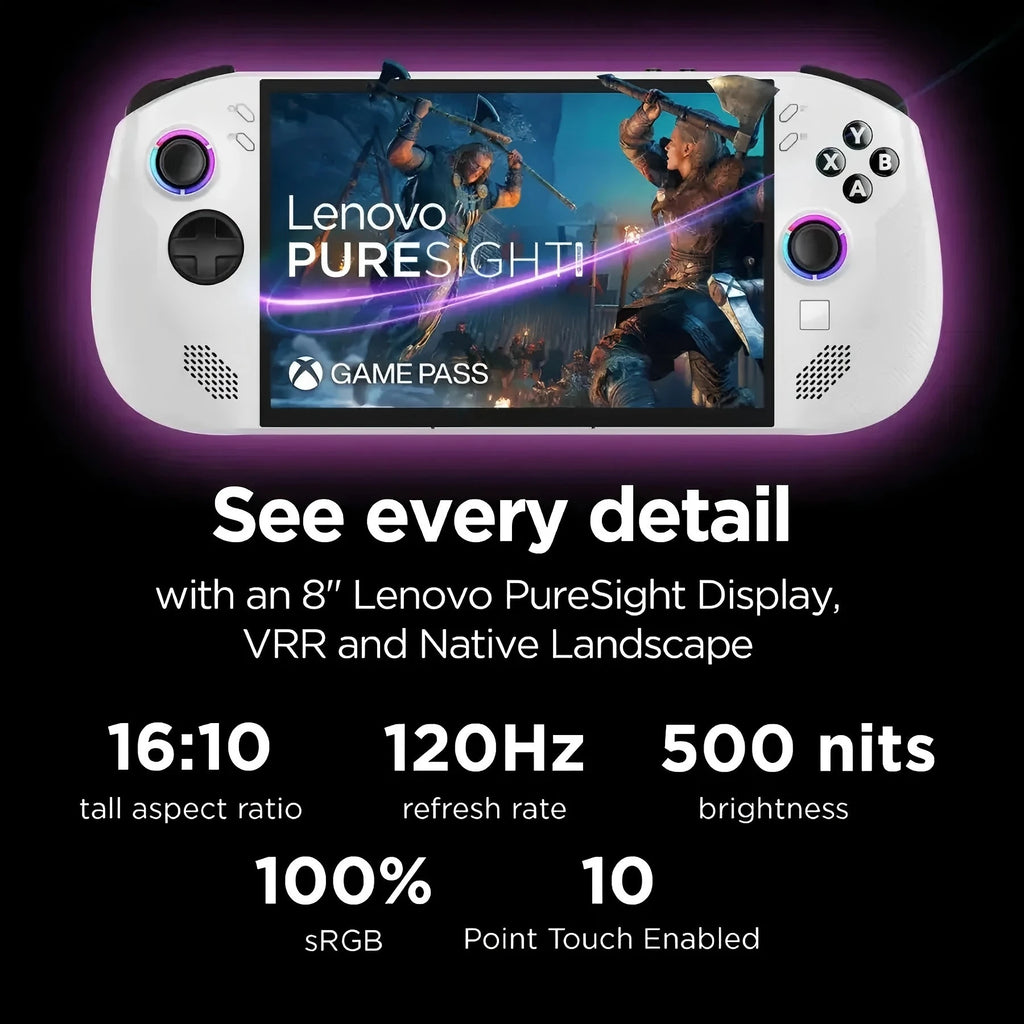 Lenovo Legion Go S 2025 Handheld-Spielkonsole für Lenovo 8 Zoll tragbarer Gaming-Laptop Ryzen Z2 GO 16 GB 512 GB 120 Hz 100 % sRGB 
