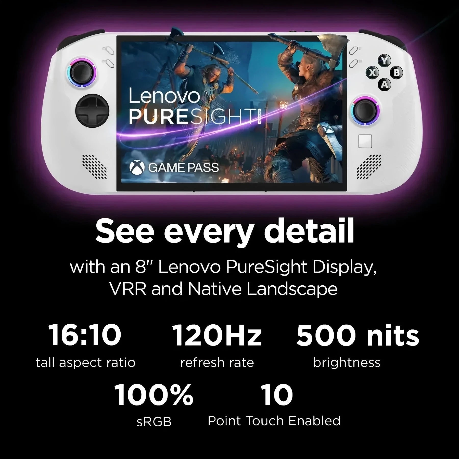Lenovo Legion Go S 2025 Handheld-Spielkonsole für Lenovo 8 Zoll tragbarer Gaming-Laptop Ryzen Z2 GO 16 GB 512 GB 120 Hz 100 % sRGB 