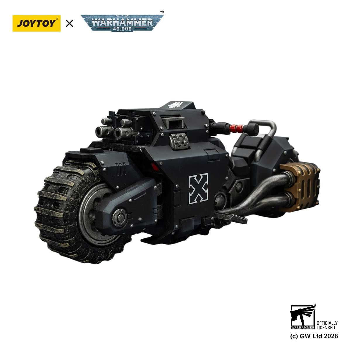 JOYTOY Warhammer 40,000 1/18 Action Figures Blood Angels Space Wolves Raven Guard Raiderpattern Combat Bike