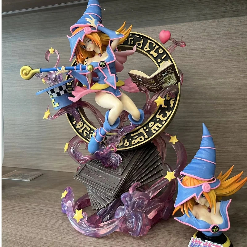 38cm Yu-Gi-Oh!: Dark Magician Girl & Kuriboh Anime Figure Model Statue Collection Desktop Decoration Ornament Toys Gifts For Fan
