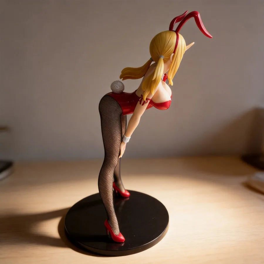 Fairy Tail Lucy Bunny Girl Anime Figure 2D Beautiful Girl Desktop Ornament Collectible Decoration Model
