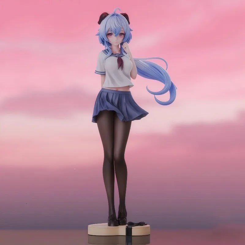 In Stock 25cm Genshin Impact Figure Ganyu Cute Beautiful Girl Anime Game Model Pvc Desktop Ornament Decorations Holiday Gifts