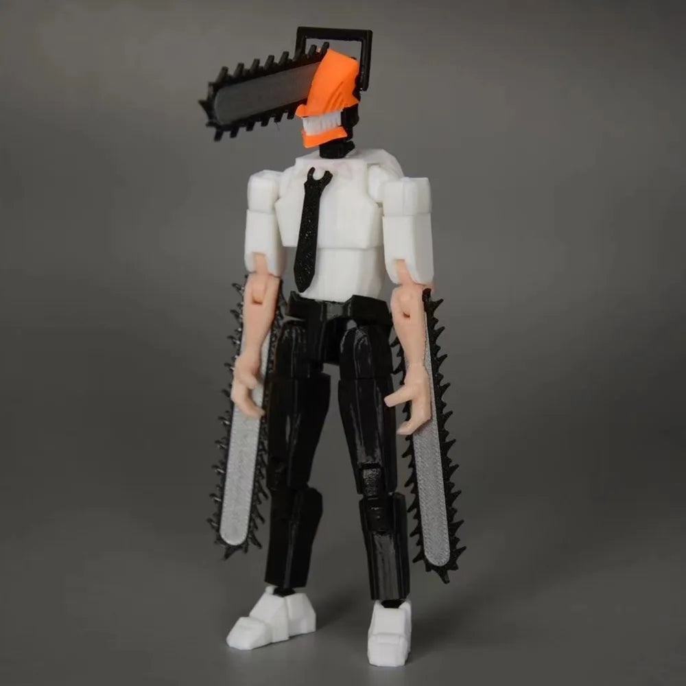 3D Printed Chainsaw Man Anime Multi-Jointed Shapeshift Character Toys Action Figures Mannequin Model Soldiers Ornaments Gifts