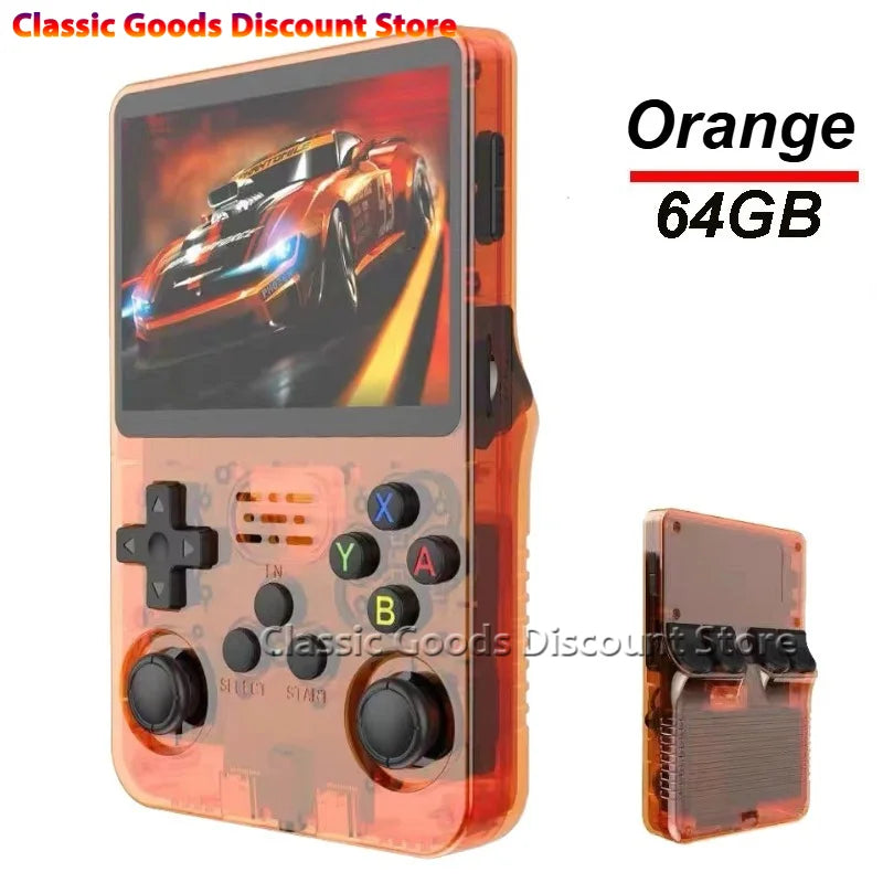 R36S Retro Handheld Game Console Original Arkos System 3.5 Inch IPS Screen Portable Pocket Video Player 64GB 128GB Kid Gift