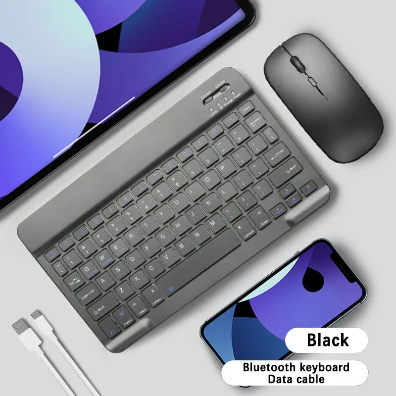 Bluetooth Keyboard Mouse For iPad Mac Android Phone Tablet Slim Office Mini Wireless Keyboard For Android IOS Windows Laptop