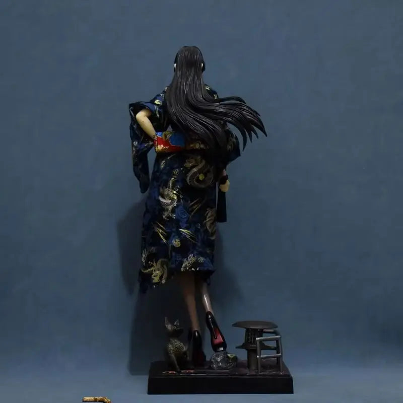 45cm One Piece Boa Hancock In Kimono Belle Anime Girl Figure Model Statue Boys Collection Desktop Decoration Ornament Toys Gifts
