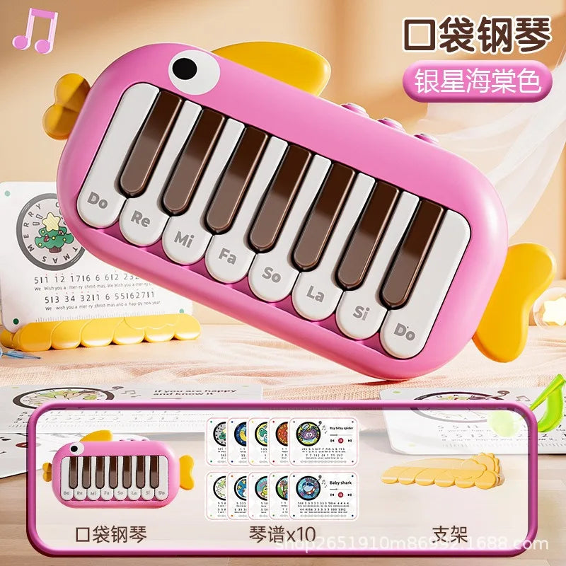 Baby Music instruments Montessori Electronic Multifunctional Music Pocket Piano Keyboard Toy Learning Educational Games for Kids