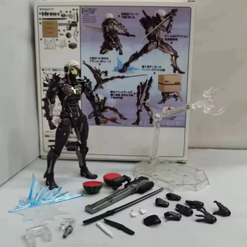 Kaiyodo Revoltech Metal Gear Solid Raiden Action Figure PVC Movable Model #140 Collection Solid Snake Jack Figurine Toys 15cm