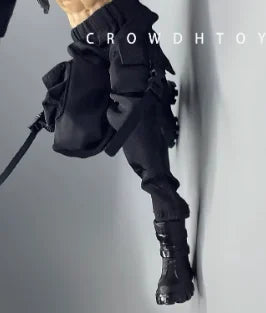 In Stock 1/12 Scale Black Assault Suit Work Pants Set Fit 6inch CROWDHTOYS VTOYS Action Figure Model Toys