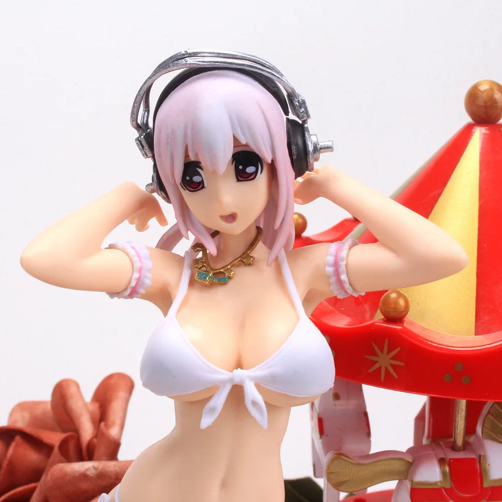 Sexy Anime Figure Nitro Super Sonic Super Sonico Libra Ver. PVC  Model Toys Collection Doll Gift Accessories Car Dashboard Toy