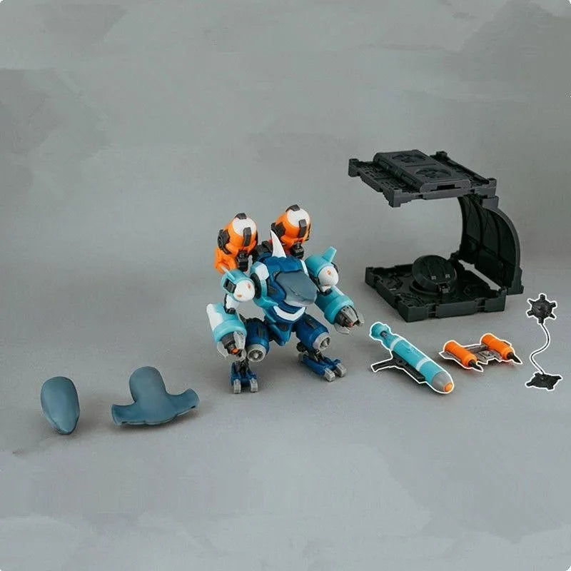 NEW KEMO FIFTYSEVEN Manhunter GROUND ARMOR NO.57 1:24 3-Pack Turtle Armord Puppet Squad Anime Action Figure Set SHARK Toy Gift