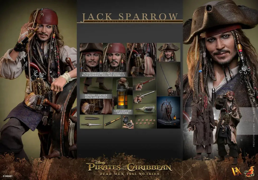 HOTTOYS HT 1/6 Captain Jack Sparrow DX37/DX38/DX39AE Pirates of The Caribbean Hair Transplant  Action Figure Collection Model