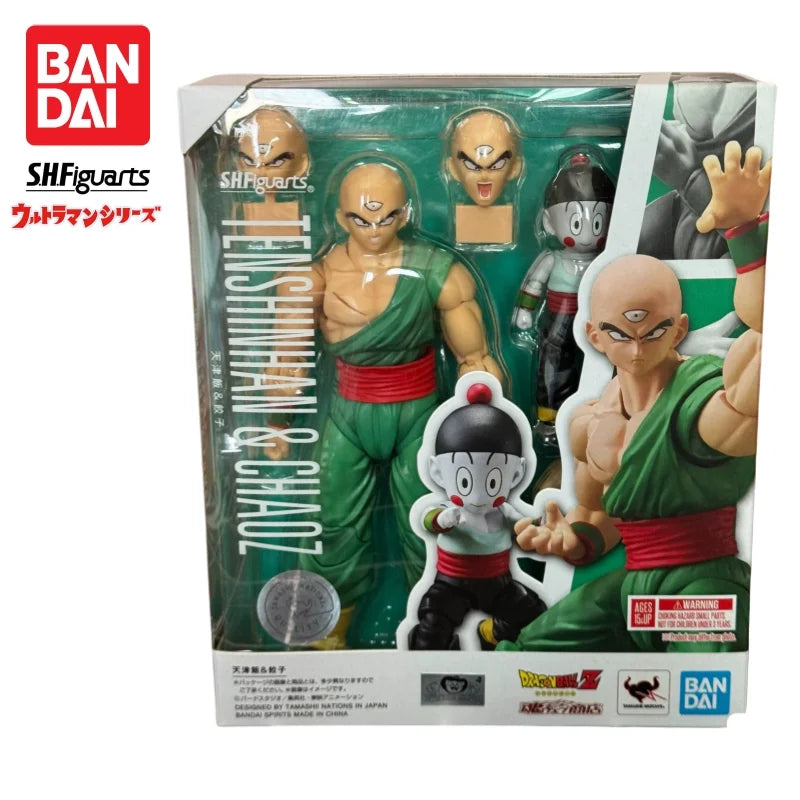 In Stock Bandai S H Figuarts Original Dragon Ball Tien Shinhan Chaoz Doll Brand New Boxed Action Figure Anime Characters Model
