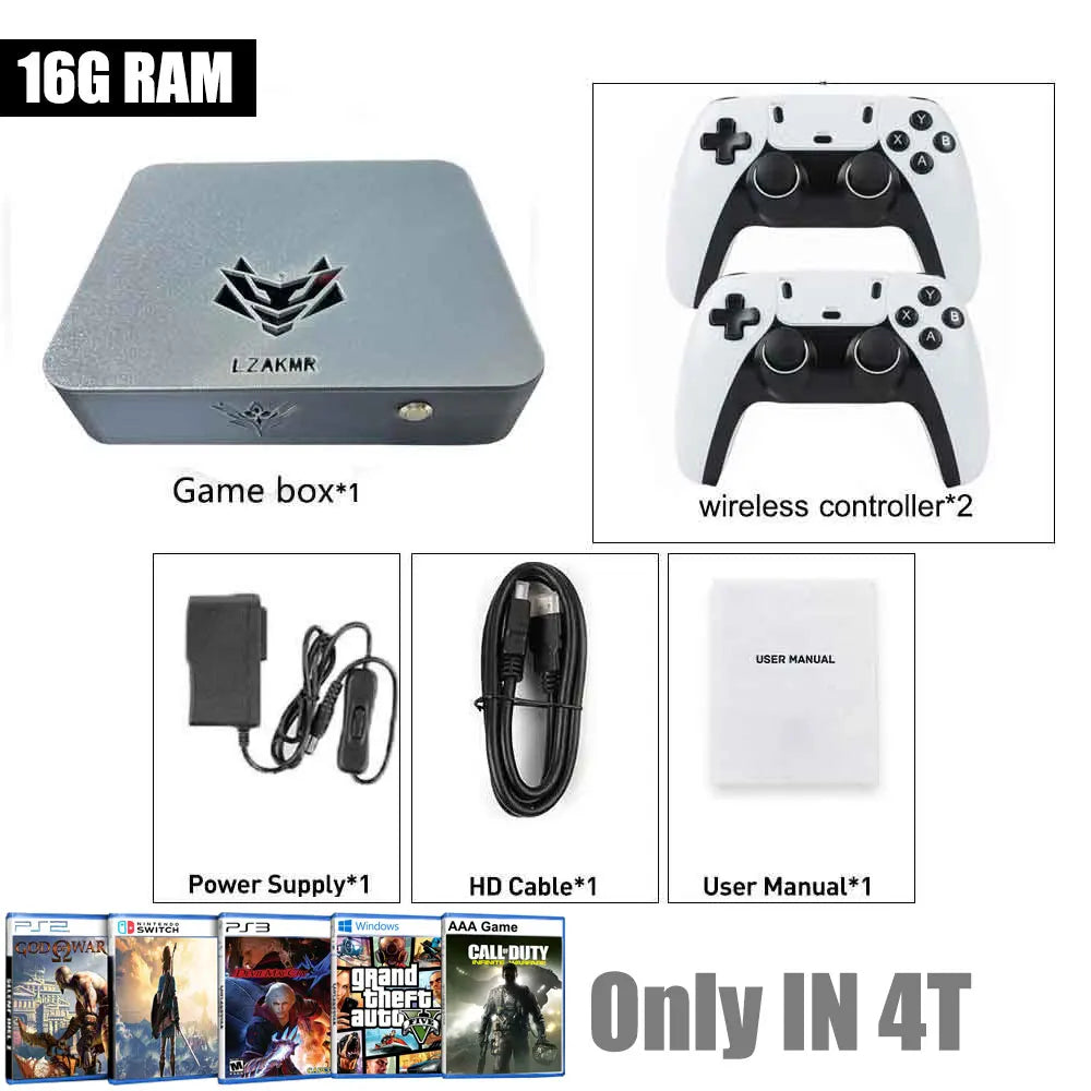 New Upgraded CPU Dual System Win11 2T/4T ROM Game System AK1 Pro Game Box 99999+ Games For PS2 PS3 WII SS GAMECUBE Sega Saturn