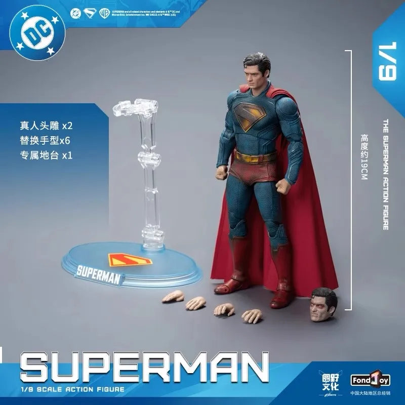 2025 Fondjoy New Superman Battle Damaged Ver Action Figure David Corenswet 1/9 Scale PVC Movable Collectible Model Toy Gift