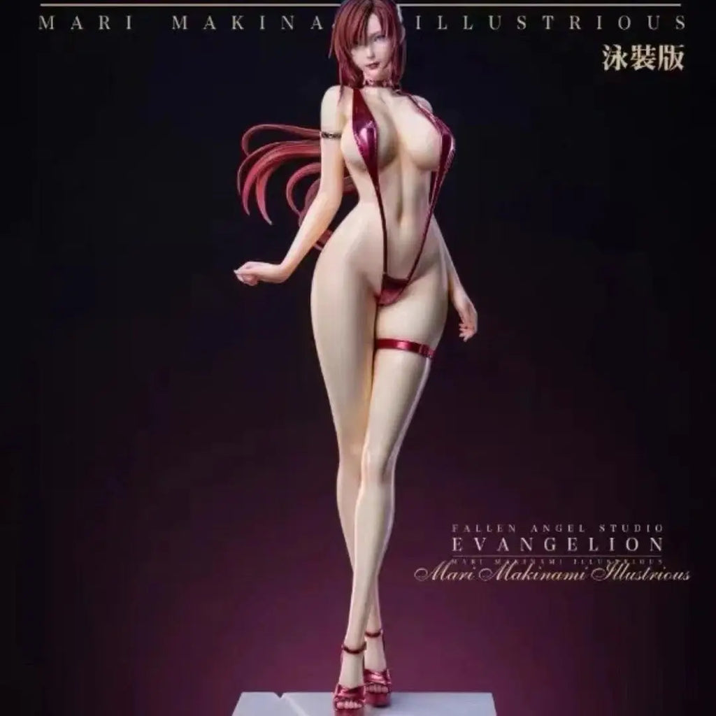 1/4 Mari Makinami Illustrious Anime Figure Swimsuit Girl Action Figurine Gk Model Collection Statue Desk Decoration Toy Gift