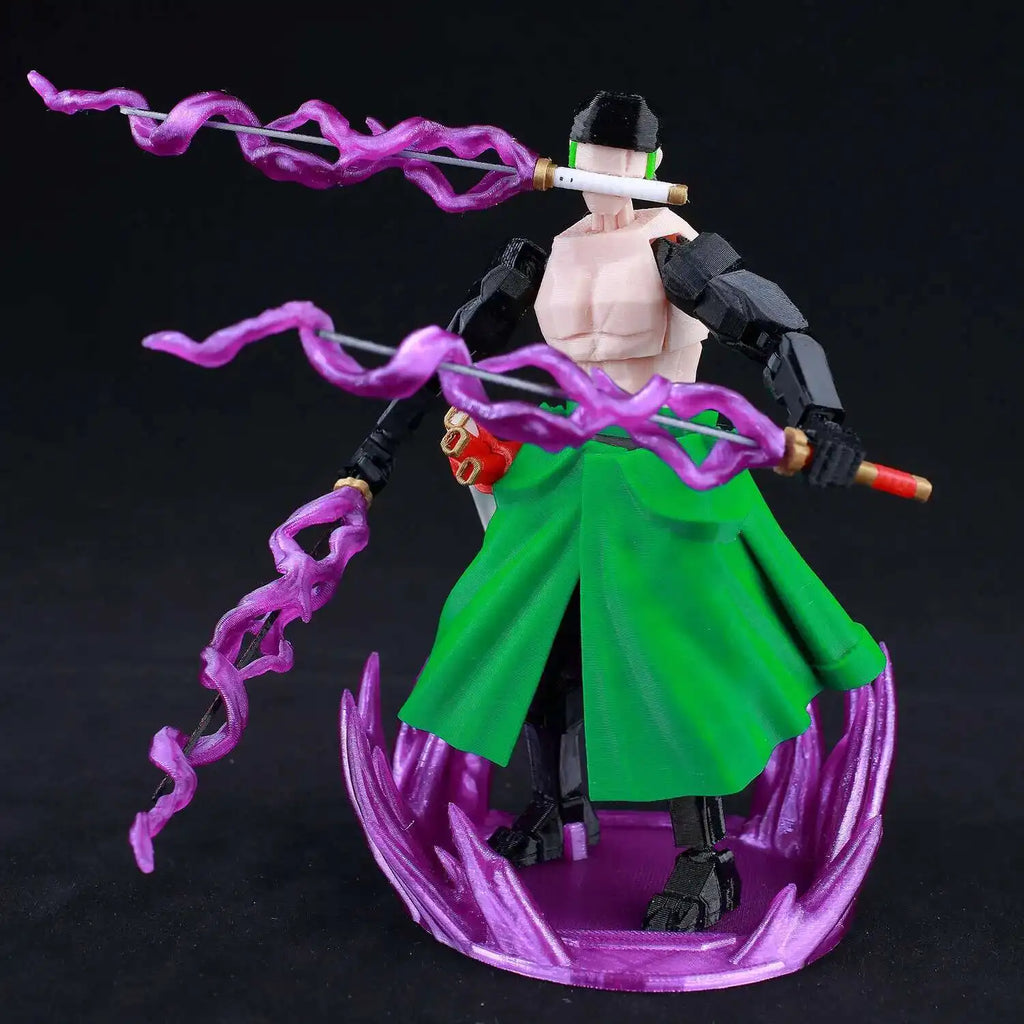 9L 3D Printed Roronoa Zoro One Piece Lucky Dummy 13 Movable Shapeshift Action Figures Mannequin Toys for Anime Lovers