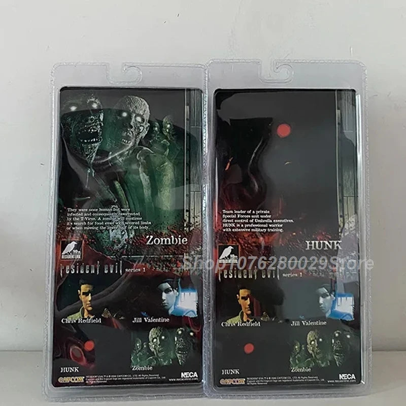 NECA Redfield Hunk Zombie With Dog Licker And Walker Chris Redfield Biohazard Executioner Majini Action Figure Model Toys Decor