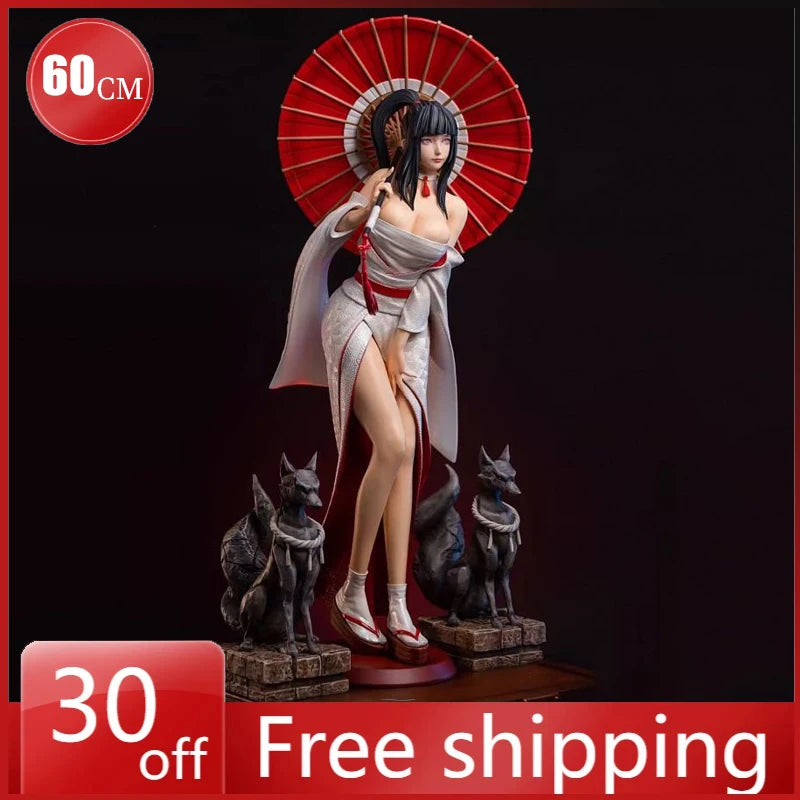 60 cm NARUTO Figuren Hyuga Hinata Action Figur Ver. GK Anime Action Collection PVC Figur Statue Modell Spielzeug für Kinder Geschenke